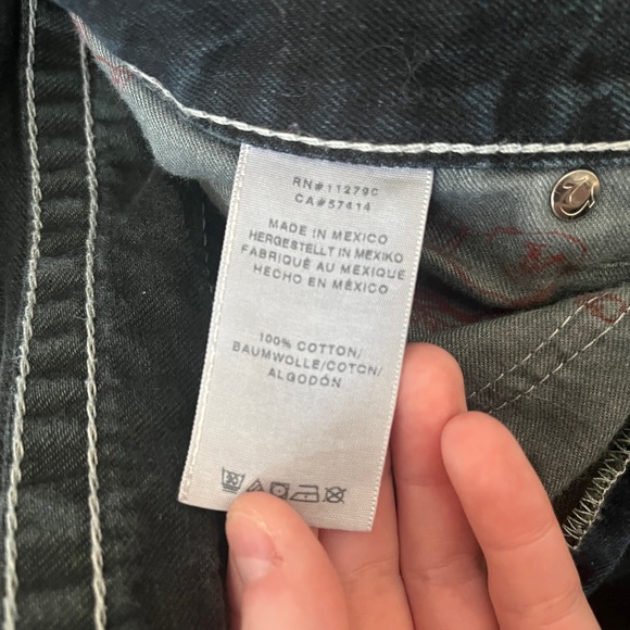 Authentic True Religion Jeans Basic Straight W/Flaps Natural rn#112790 ca#57414 - Picture 6 of 9